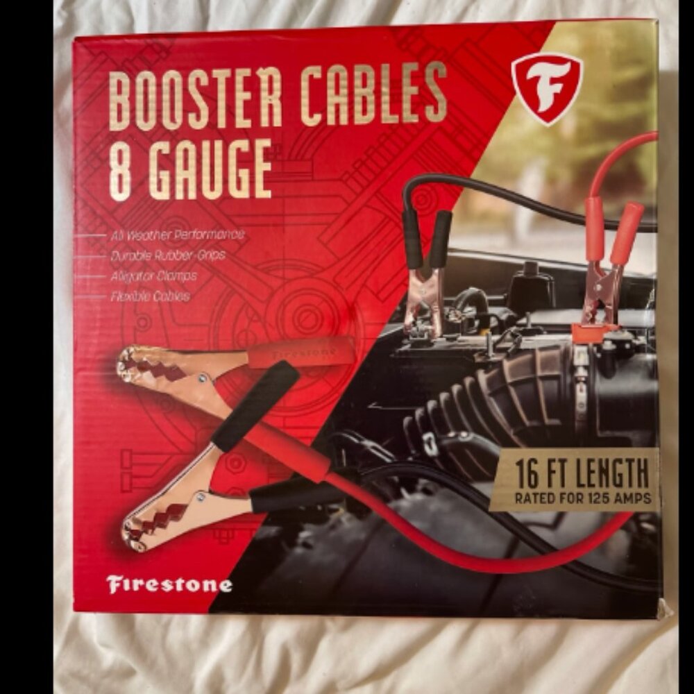 Firestone Booster Cables 8 Gauge 16 Feet Length